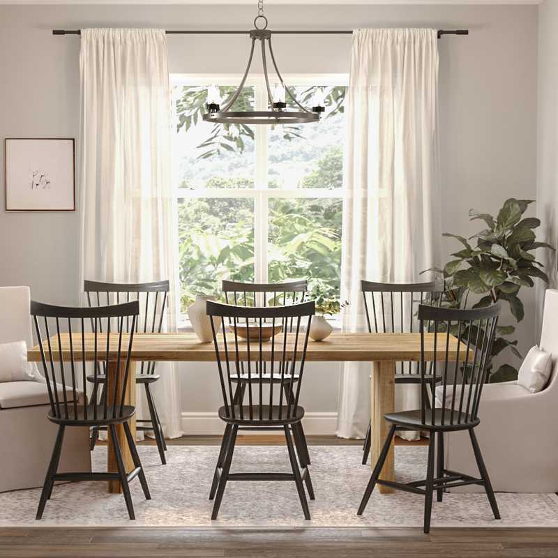 Classic, Farmhouse Dining Room Design by Havenly Interior Designer Namita