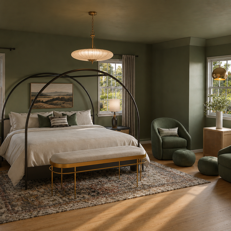 Eclectic, Bohemian Bedroom Design by Havenly Interior Designer Ana