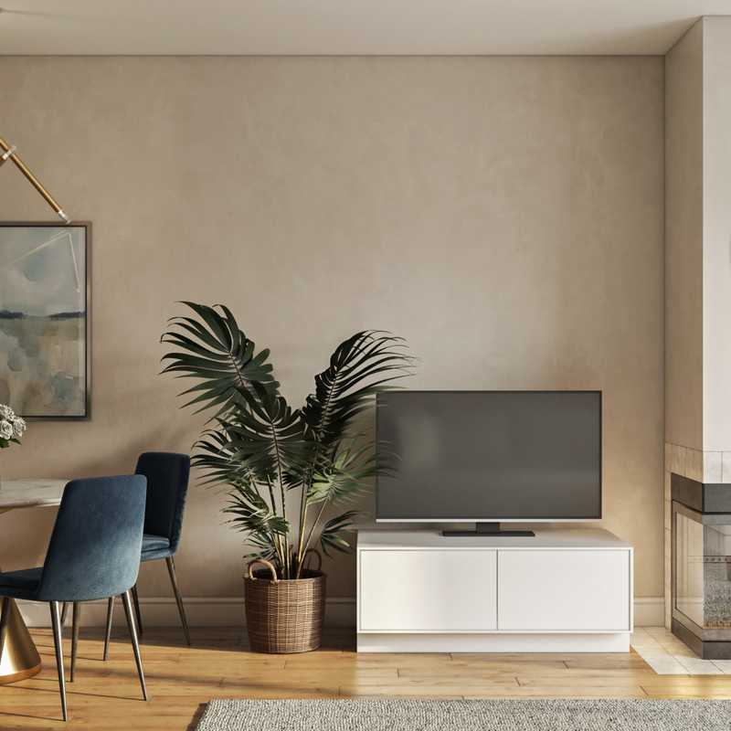 Modern, Glam, Scandinavian Living Room Design by Havenly Interior Designer Laura