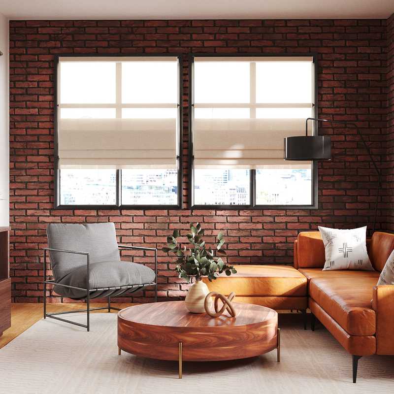 Modern, Industrial, Minimal Living Room Design by Havenly Interior Designer America