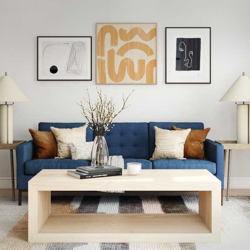 Bohemian Living Room Design by Havenly Interior Designer Karen