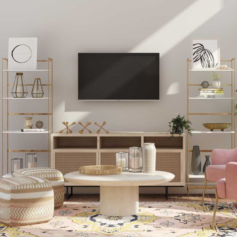 Bohemian Living Room Design by Havenly Interior Designer Ghianella
