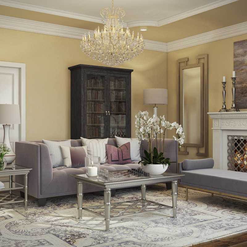 Classic, Glam Living Room Design by Havenly Interior Designer Marcelo