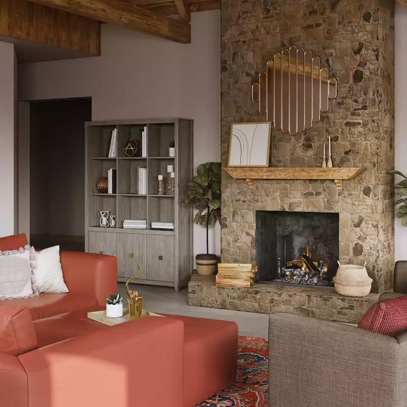 Eclectic, Bohemian Living Room Design by Havenly Interior Designer Bibi