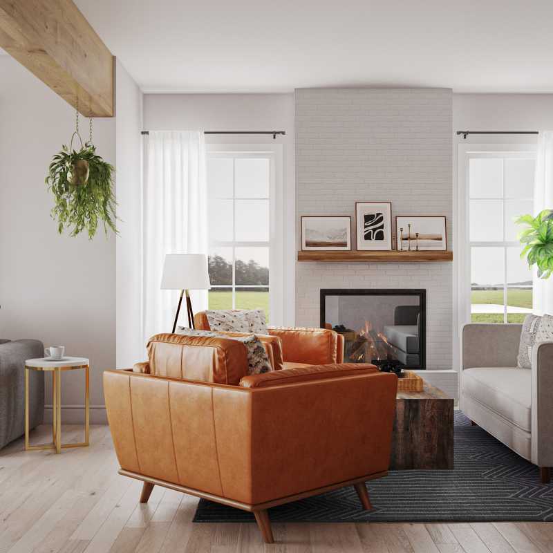 Modern, Bohemian, Farmhouse Living Room Design by Havenly Interior Designer Bibi