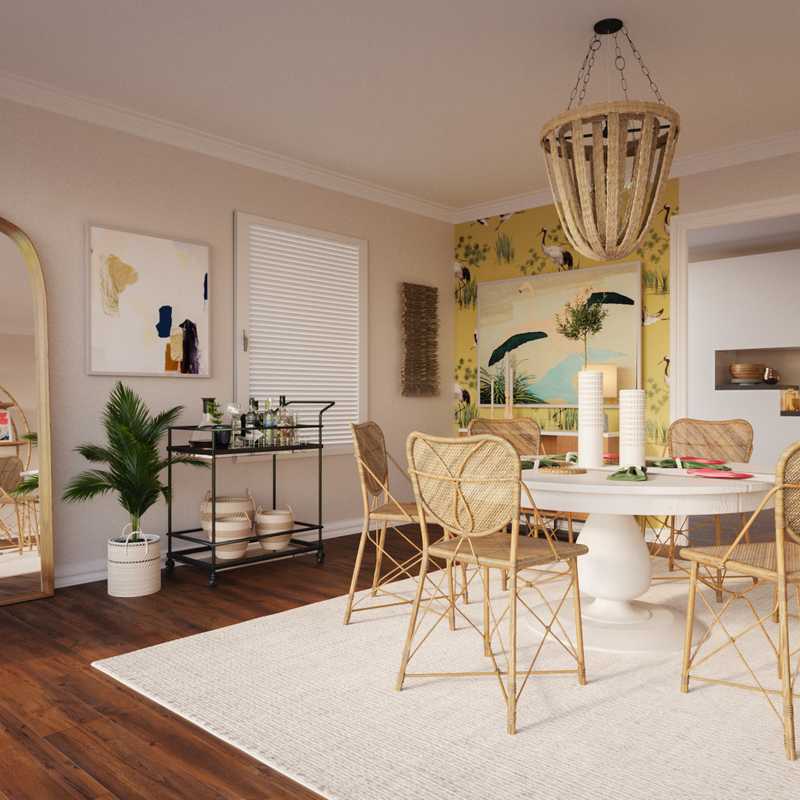 Eclectic, Bohemian, Coastal Dining Room Design by Havenly Interior Designer Amelia