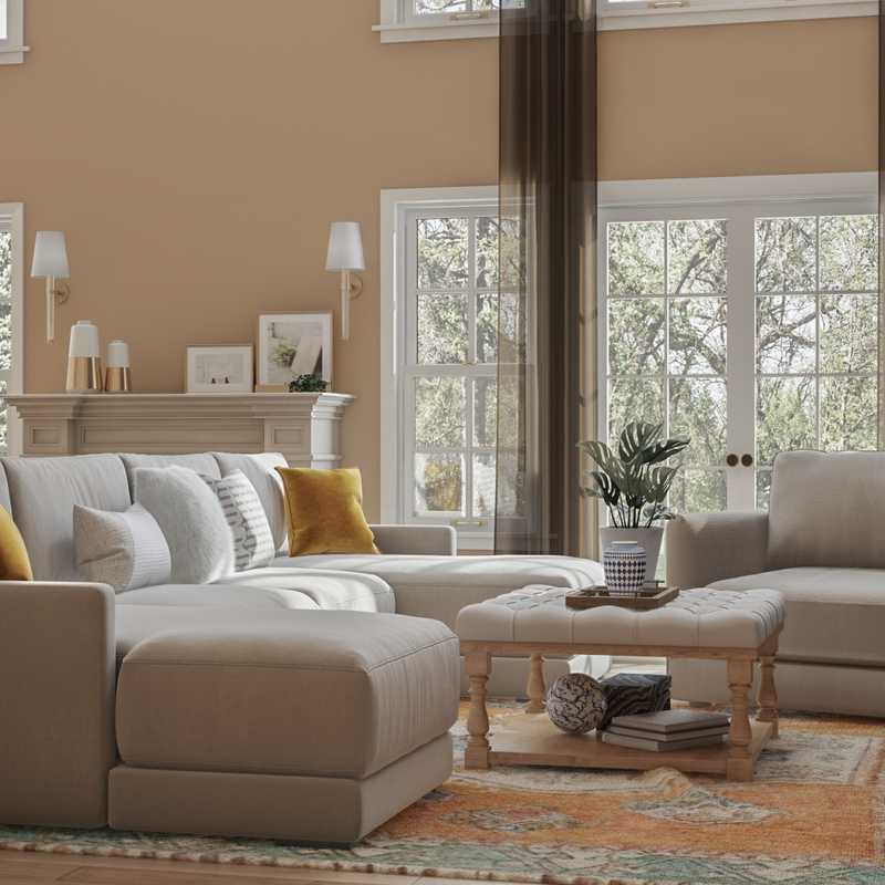 Modern, Industrial, Farmhouse Living Room Design by Havenly Interior Designer Dayana