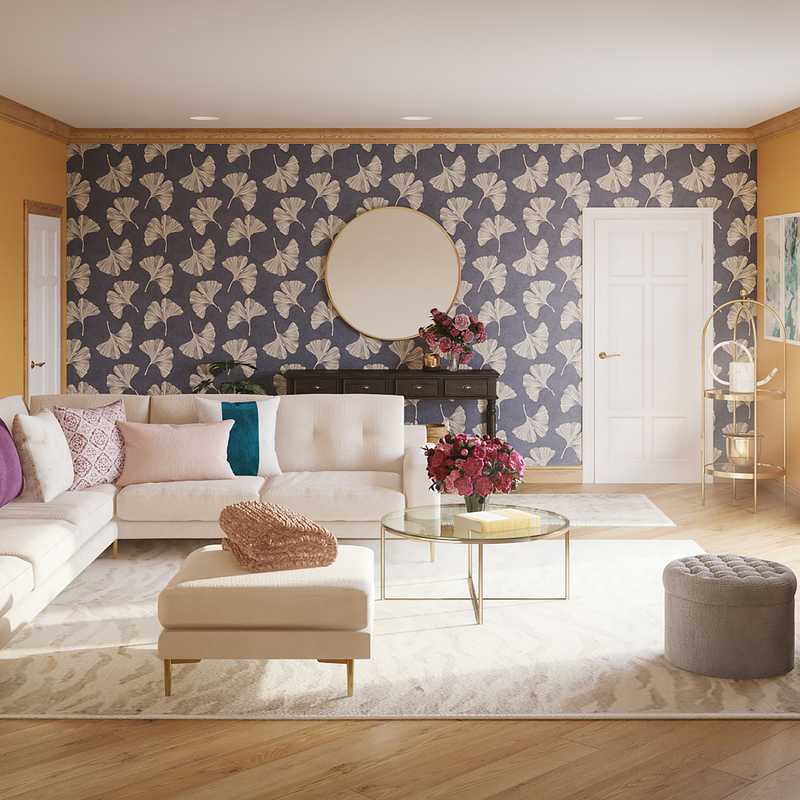 Glam Living Room Design by Havenly Interior Designer Priscila