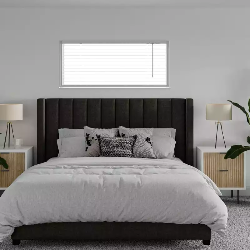 Bohemian, Midcentury Modern Bedroom Design by Havenly Interior Designer Tiffany