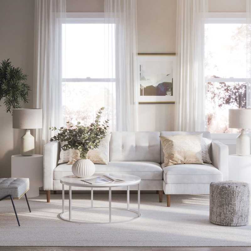 Contemporary, Modern, Scandinavian Living Room Design by Havenly Interior Designer Tiffany