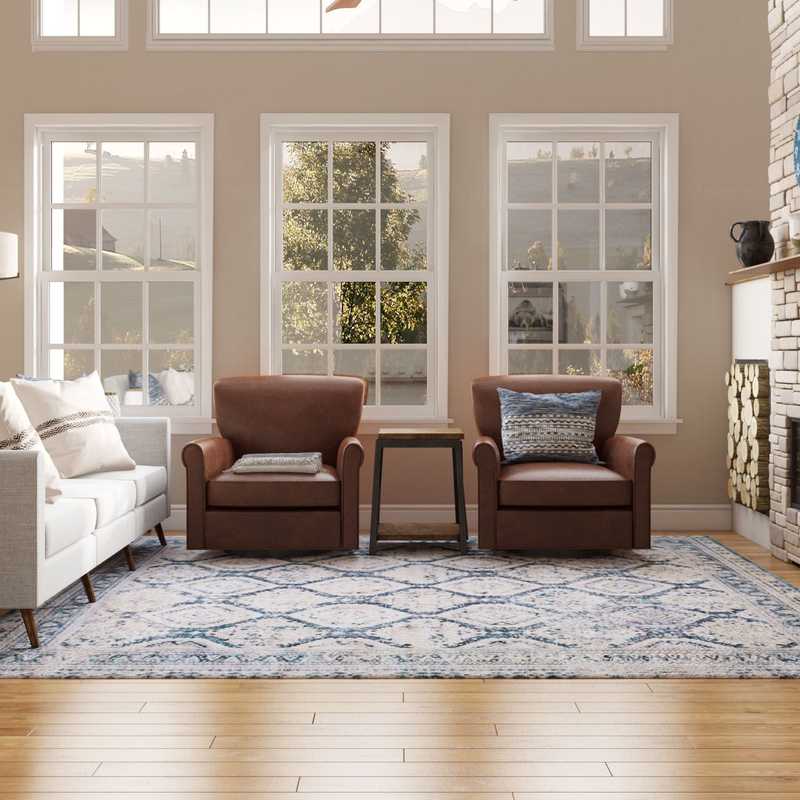 Farmhouse, Rustic Living Room Design by Havenly Interior Designer Sarah