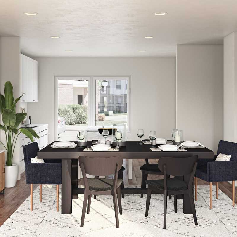 Bohemian, Midcentury Modern, Scandinavian Dining Room Design by Havenly Interior Designer Tiffany