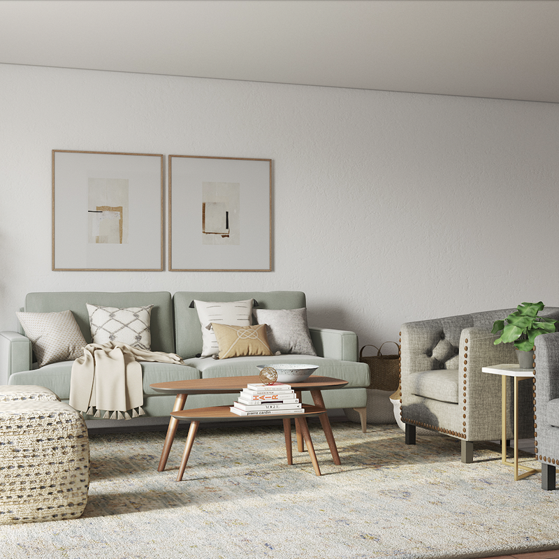 Midcentury Modern Living Room Design by Havenly Interior Designer Jennifer