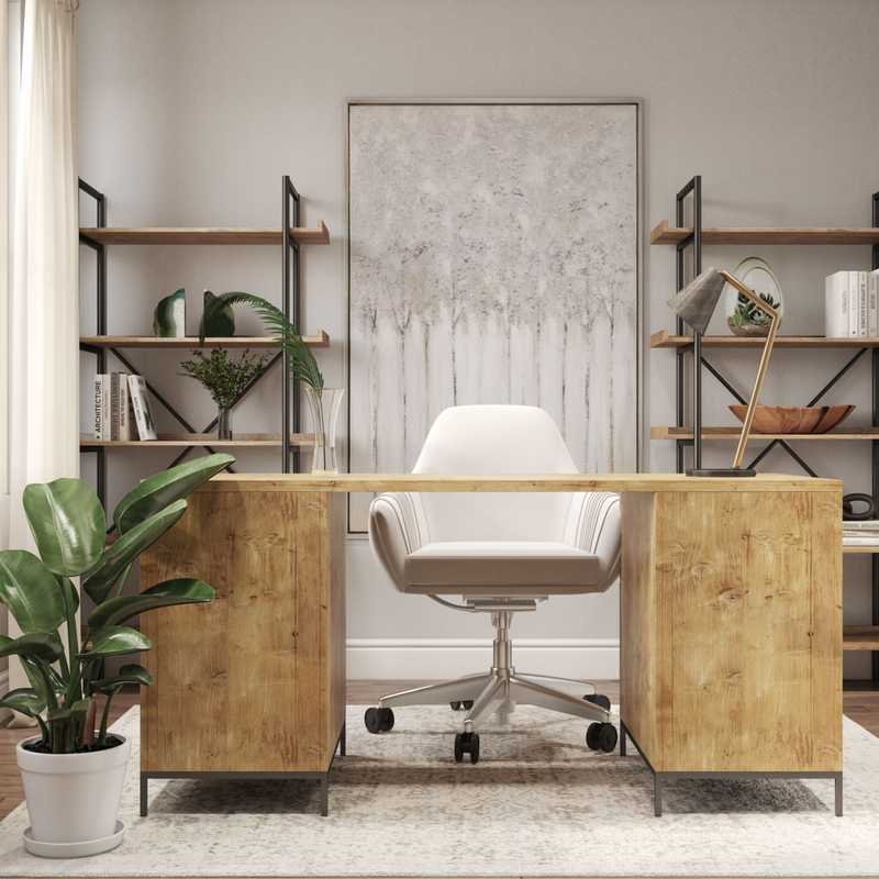 Industrial Office Design by Havenly Interior Designer Siarra