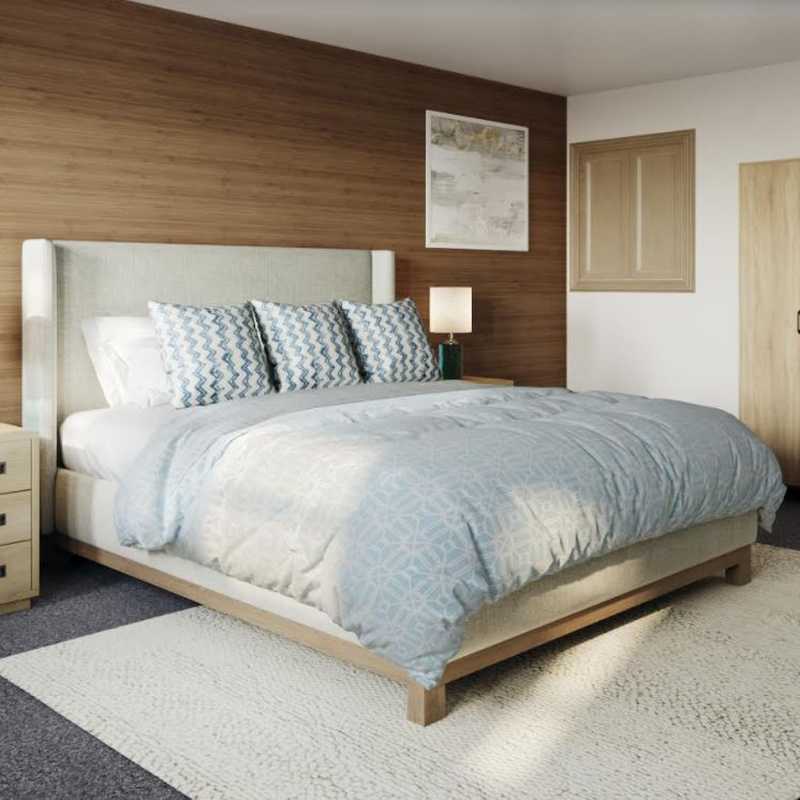 Bohemian, Glam, Rustic Bedroom Design by Havenly Interior Designer Alison