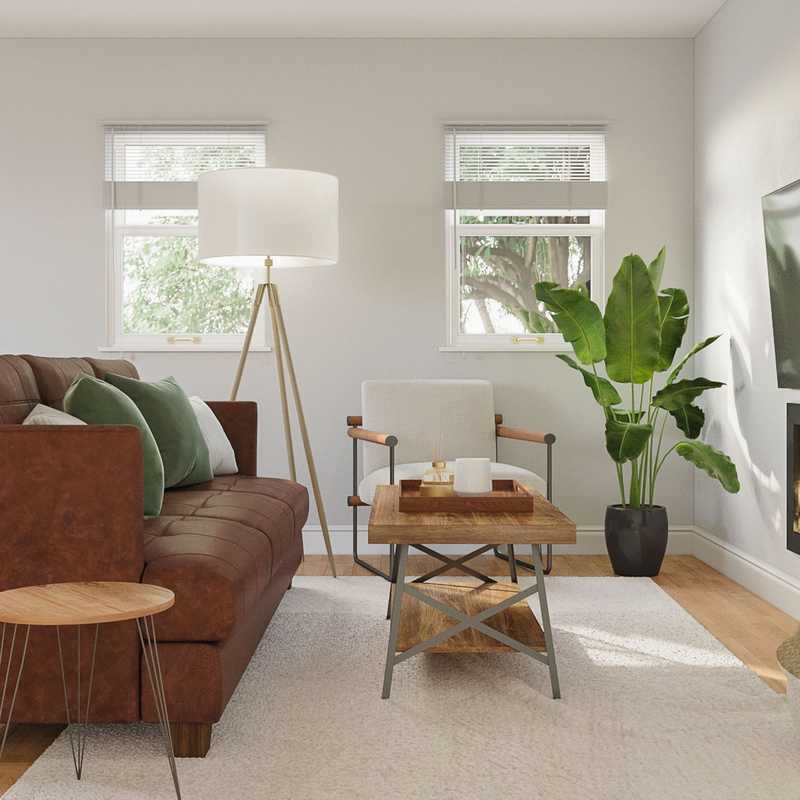 Contemporary, Modern, Vintage, Midcentury Modern, Scandinavian Living Room Design by Havenly Interior Designer Nina