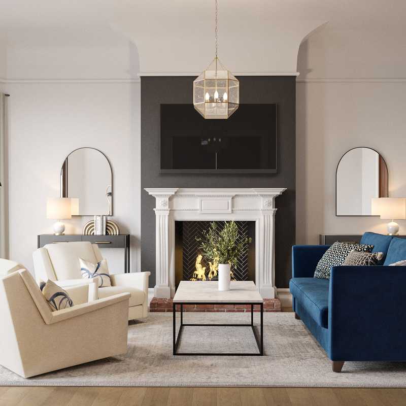 Contemporary, Modern, Classic Living Room Design by Havenly Interior Designer Stacy