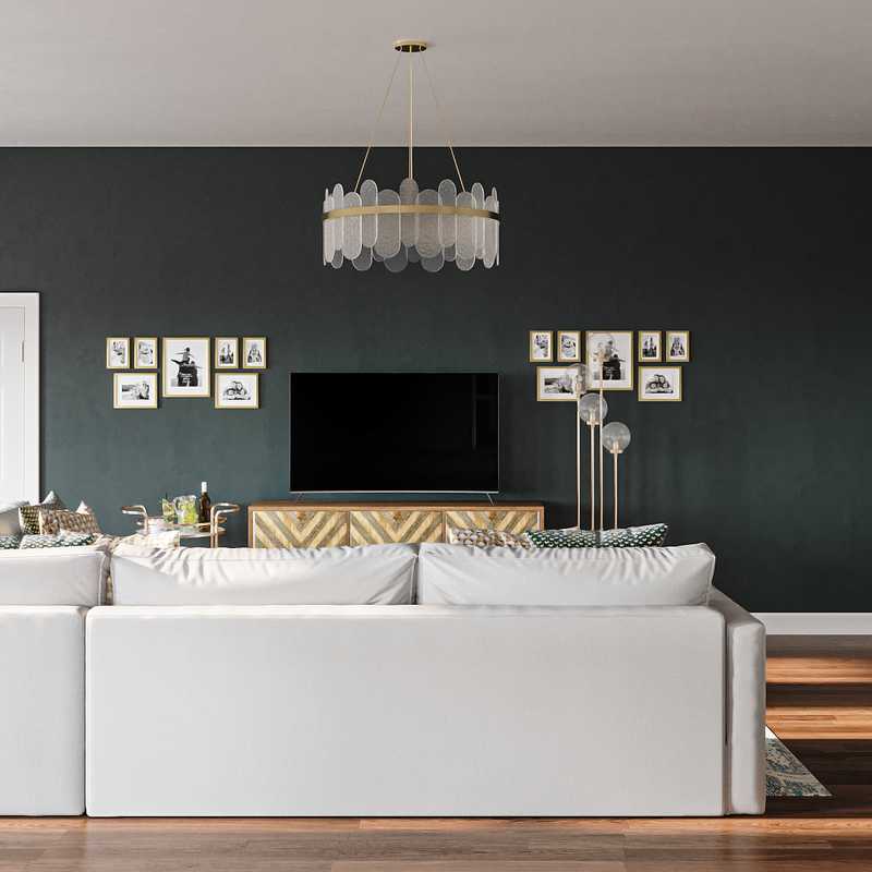 Contemporary, Modern, Coastal, Glam Living Room Design by Havenly Interior Designer Angelica