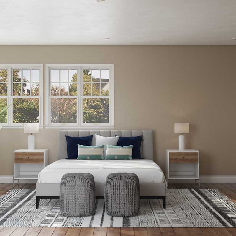 Bohemian, Scandinavian Bedroom Design by Havenly Interior Designer Haley