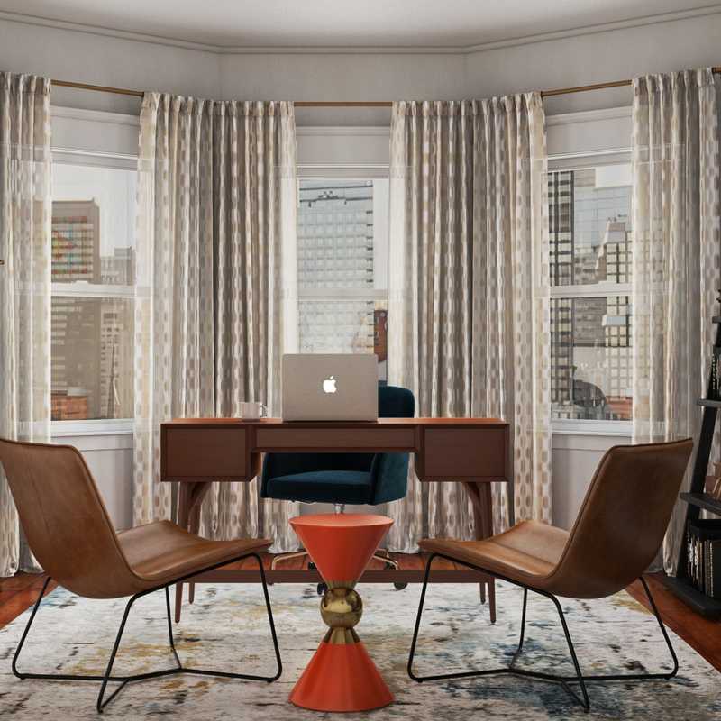 Eclectic, Midcentury Modern Not Sure Yet Design by Havenly Interior Designer Yoseika
