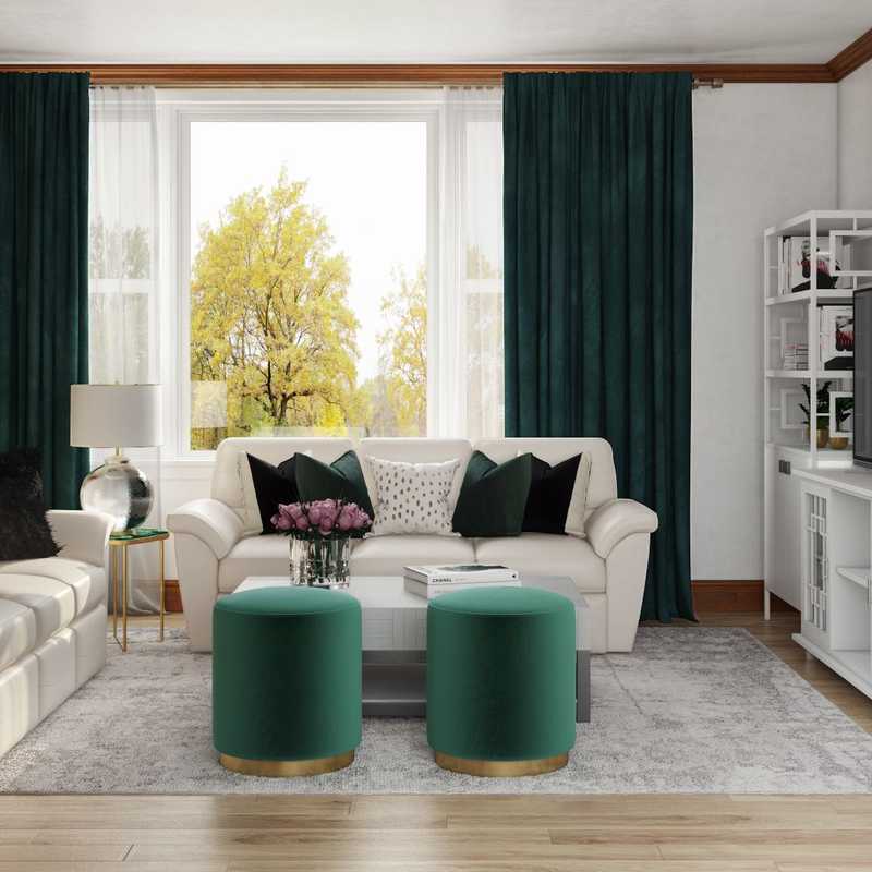 Modern, Glam Living Room Design by Havenly Interior Designer Chanel
