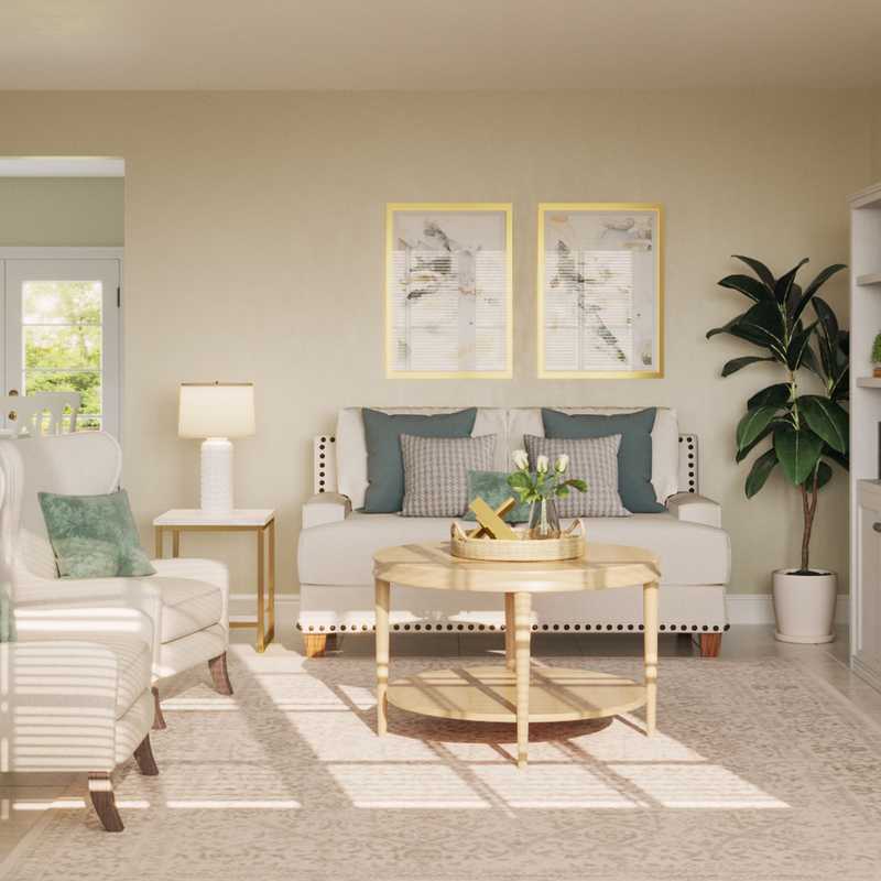 Classic, Traditional, Farmhouse, Transitional Living Room Design by Havenly Interior Designer Lisa