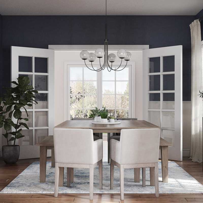 Classic, Glam, Preppy Dining Room Design by Havenly Interior Designer Kylie