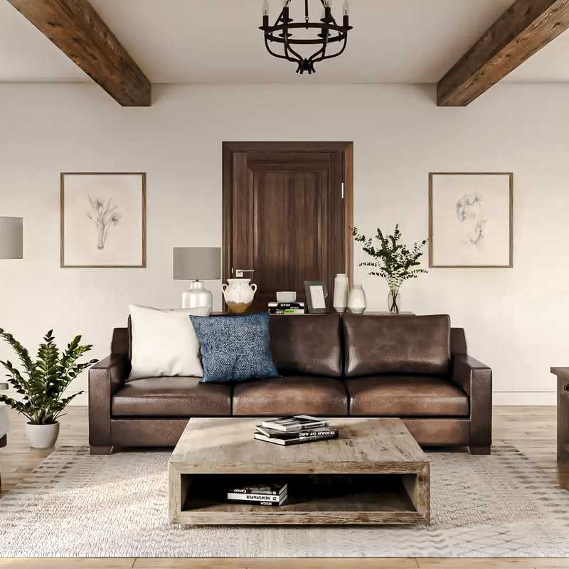 Farmhouse Living Room Design by Havenly Interior Designer Mariel