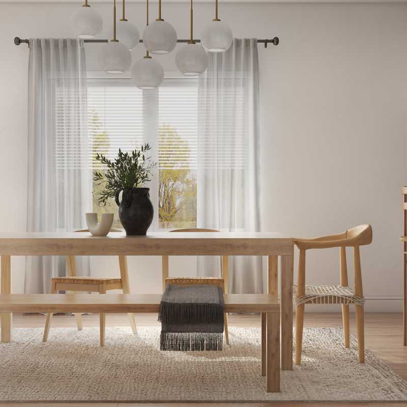 Bohemian, Coastal, Scandinavian Dining Room Design by Havenly Interior Designer Astrid