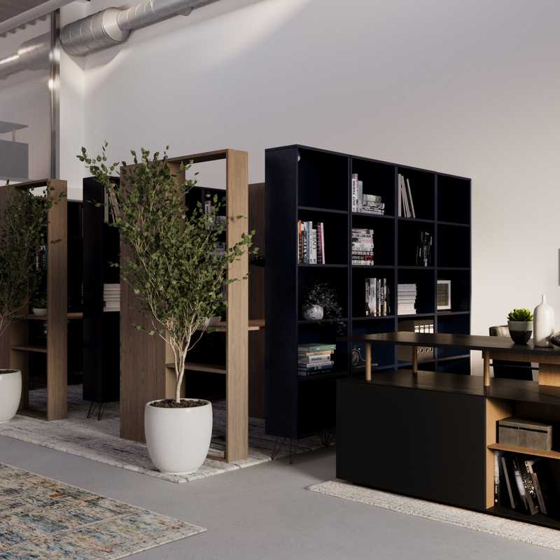 Bohemian, Scandinavian Office Design by Havenly Interior Designer Jen