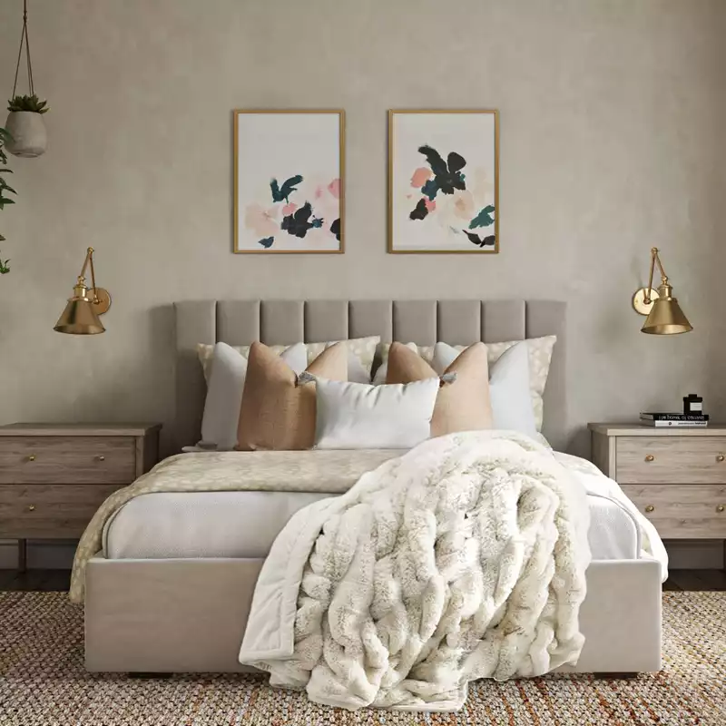 Coastal, Glam Bedroom Design by Havenly Interior Designer Nicole