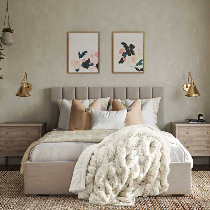 Coastal, Glam Bedroom Design by Havenly Interior Designer Nicole