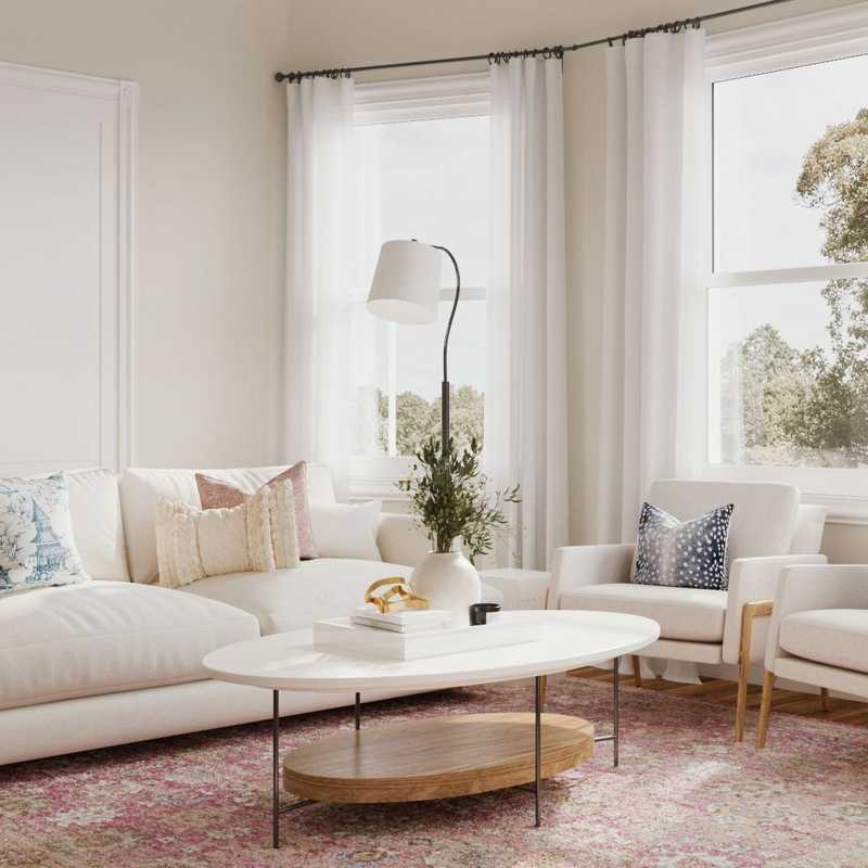 Modern, Classic, Eclectic, Bohemian, Glam, Classic Contemporary, Preppy Living Room Design by Havenly Interior Designer Lisa
