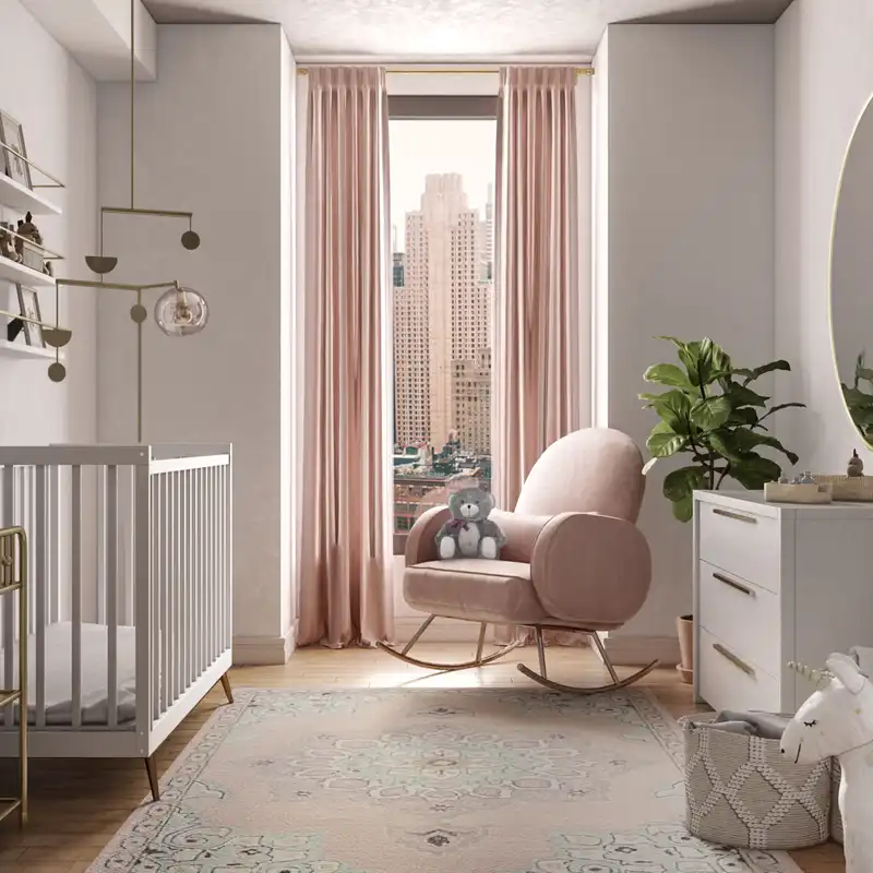 Modern, Eclectic, Midcentury Modern Nursery Design by Havenly Interior Designer Marcelo