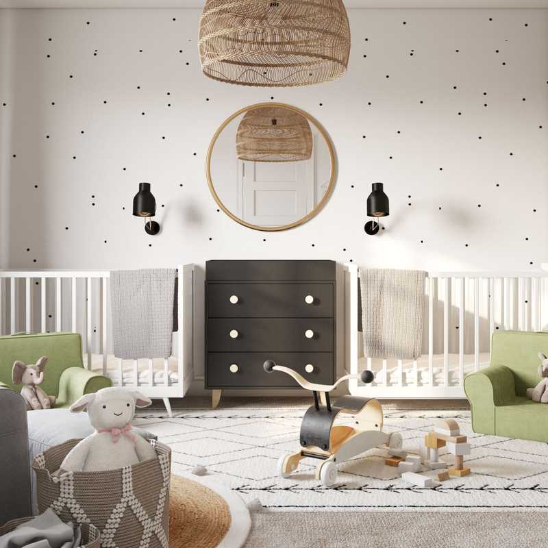 Modern, Bohemian Nursery Design by Havenly Interior Designer Astrid