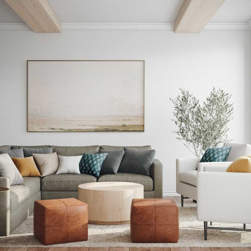 Transitional, Scandinavian Living Room Design by Havenly Interior Designer Laura