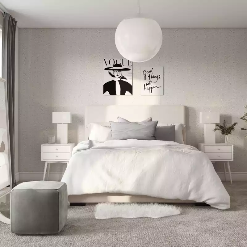 Modern, Minimal Bedroom Design by Havenly Interior Designer Fernanda