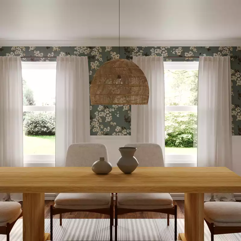 Coastal, Transitional Dining Room Design by Havenly Interior Designer Rebecca
