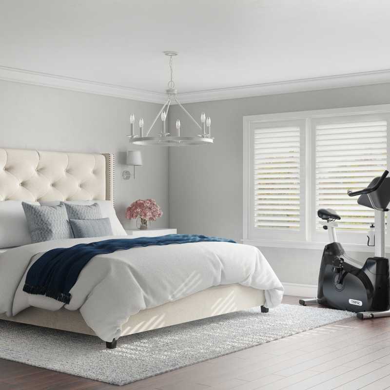 Classic, Coastal, Glam, Preppy Bedroom Design by Havenly Interior Designer Christina