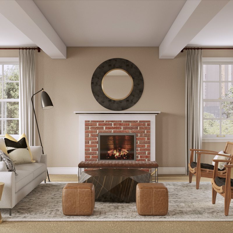Modern, Eclectic, Midcentury Modern, Minimal Living Room Design by Havenly Interior Designer Jennifer