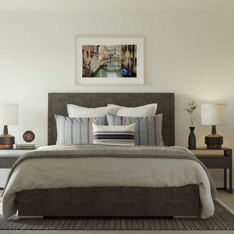 Modern, Industrial, Midcentury Modern Bedroom Design by Havenly Interior Designer Laura
