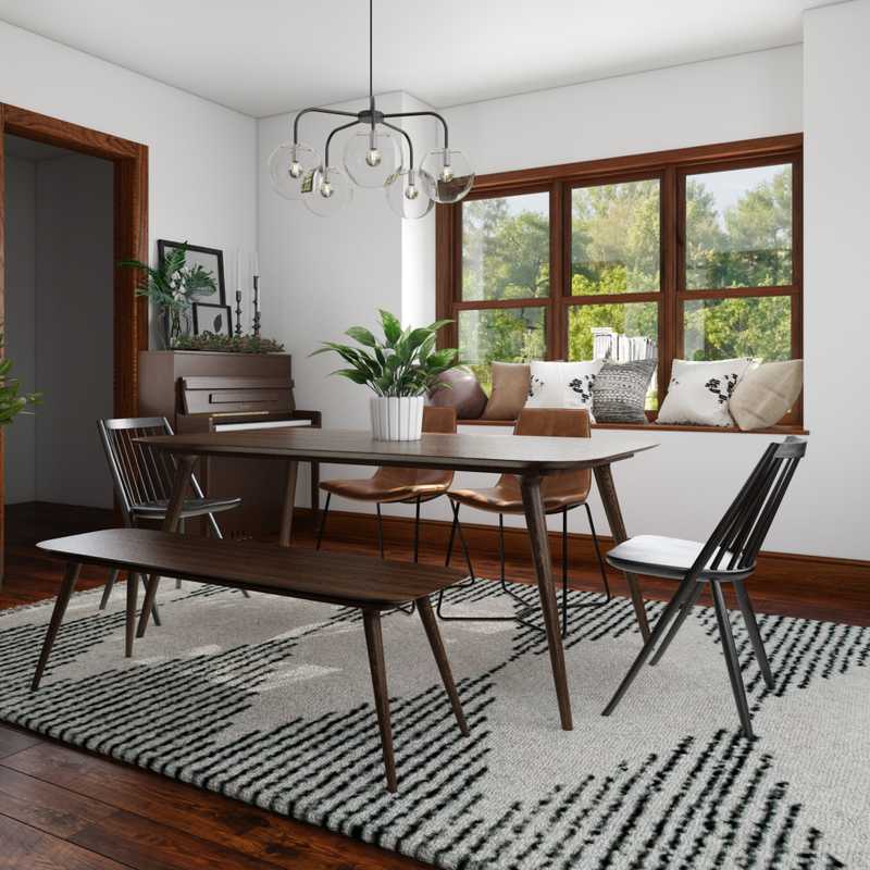 Modern, Eclectic, Bohemian, Industrial, Midcentury Modern, Minimal Living Room Design by Havenly Interior Designer Kylie