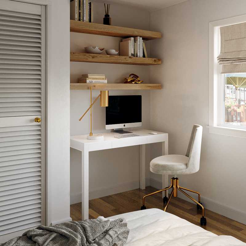 Bohemian, Scandinavian Bedroom Design by Havenly Interior Designer Carly