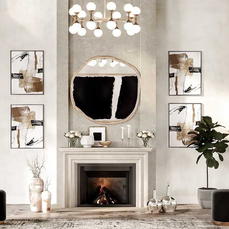 Modern, Glam Living Room Design by Havenly Interior Designer Mariel