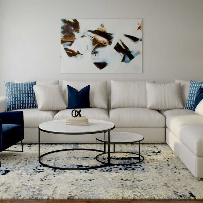 Contemporary, Modern Living Room Design by Havenly Interior Designer Katherine