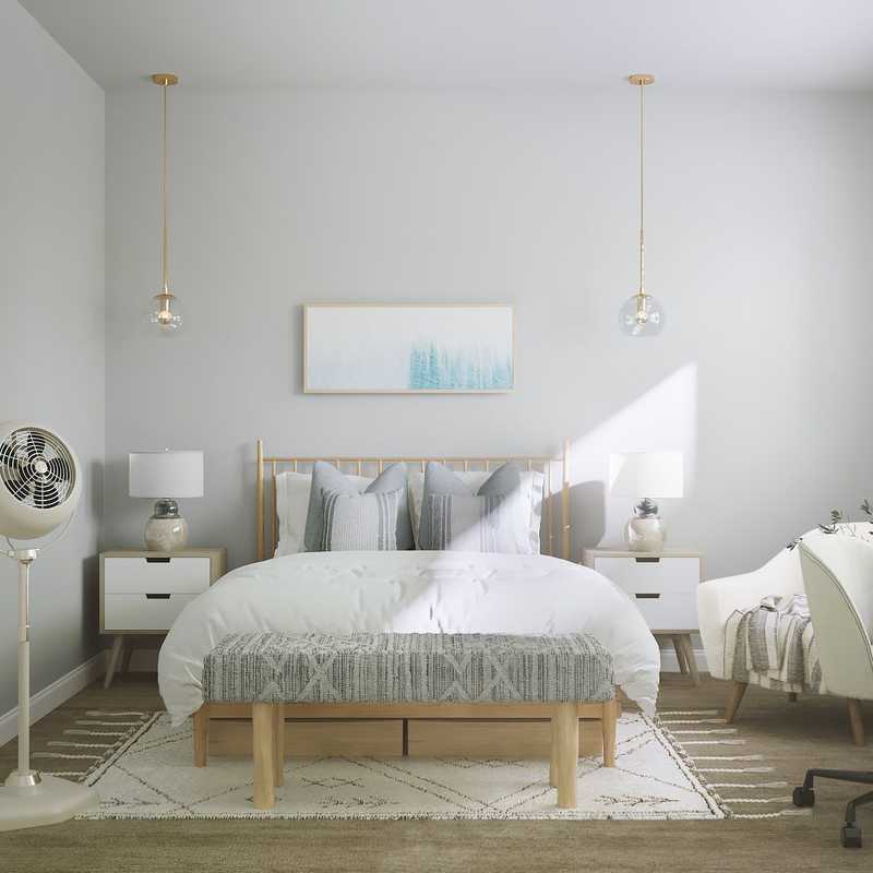Bohemian, Coastal Bedroom Design by Havenly Interior Designer Astrid