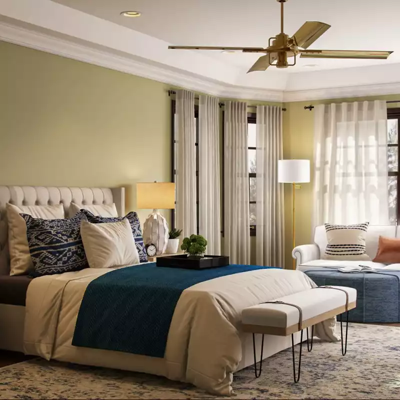 Contemporary, Classic, Coastal, Farmhouse, Transitional Bedroom Design by Havenly Interior Designer Lisa