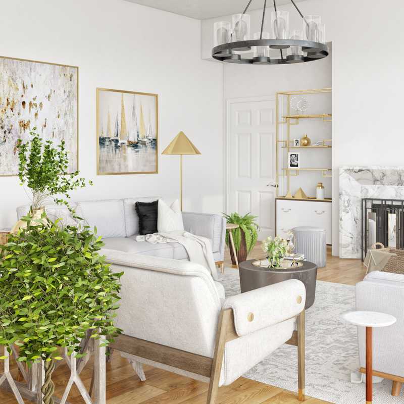 Classic, Coastal Living Room Design by Havenly Interior Designer Katherine