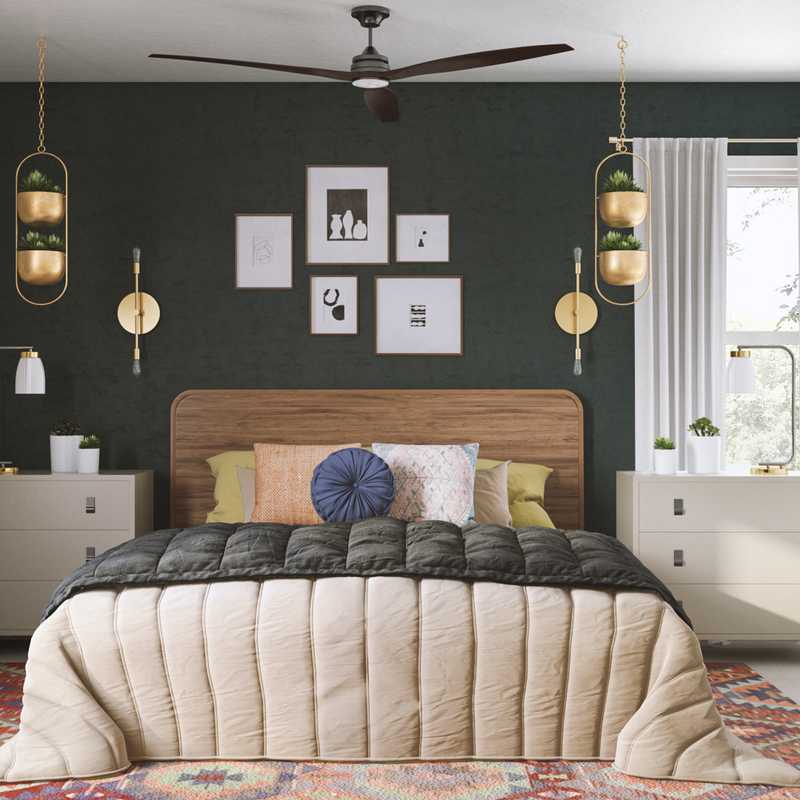 Modern, Bohemian, Traditional, Midcentury Modern Bedroom Design by Havenly Interior Designer Julia