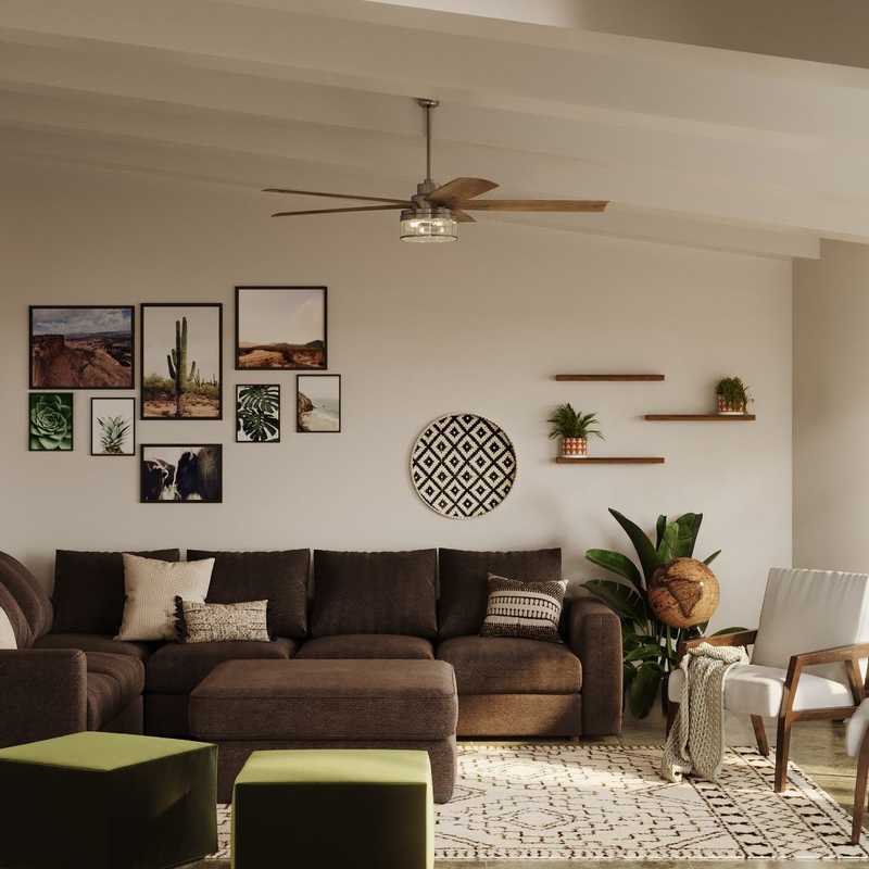 Bohemian, Southwest Inspired Living Room Design by Havenly Interior Designer Andrea